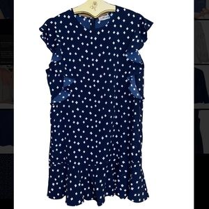 Vineyard Vines Dress Flutter Sleeve Ruffle Hem